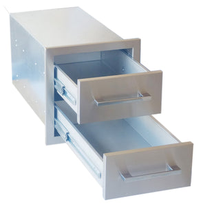 12" Beveled Frame Double Drawer