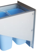 Load image into Gallery viewer, 20&quot;x 27&quot; Beveled Frame Trash Drawer w/ Two Trash Bins