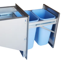 Load image into Gallery viewer, 20&quot;x 27&quot; Beveled Frame Trash Drawer w/ Two Trash Bins
