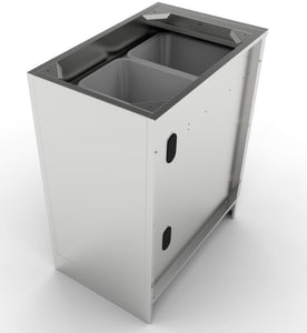 18" Trash Drawer Cabinet w/ Top Loading Bins