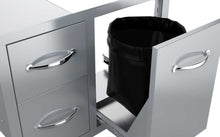 Load image into Gallery viewer, 30&quot; Flush Double Drawer Propane Tank Drawer w/ Trash Bag Ring