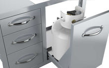 Load image into Gallery viewer, 30&quot; Flush Triple Drawer Propane Tank Drawer w/ Trash Bag Ring