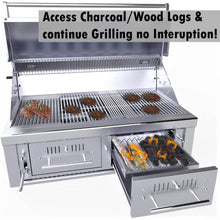 Load image into Gallery viewer, Sunstone Emerald 42&quot; Dual Zone Gas-Hybrid Charcoal/Wood Burning Grill