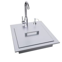 Load image into Gallery viewer, 20&quot; ADA Compliant Sink w/ Hot &amp; Cold Faucet / Cover / Soap Dispenser