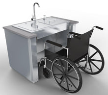 Load image into Gallery viewer, 44&quot; ADA Compliant Combo Sink Base Cabinet