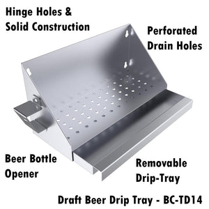 13-1/2" Draft Drip Tray w/ Drip Pan & Bottle Opener