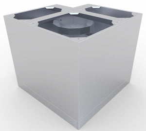 12" x 12" Front Face / 90 Degree Corner Cabinet w/ Lazy Susan Shelves