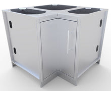 Load image into Gallery viewer, 12&quot; x 12&quot; Front Face / 90 Degree Corner Cabinet w/ Lazy Susan Shelves