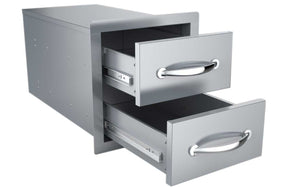 14" Flush Double Access Drawer