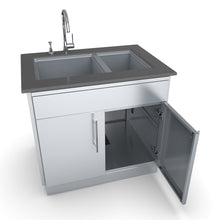 Load image into Gallery viewer, 36” Double Door Cabinet w/ Shelf &amp; Reversible Top Drawer or False Panel