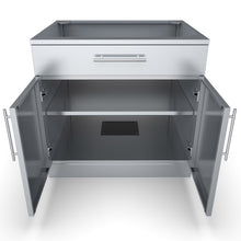 Load image into Gallery viewer, 36” Double Door Cabinet w/ Shelf &amp; Reversible Top Drawer or False Panel
