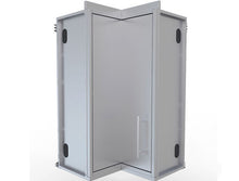 Load image into Gallery viewer, 12&quot; x 12&quot; Full Height 360 Swivel Door Corner Wall Cabinet w/ Three Shelves