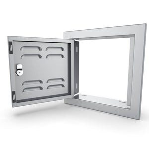 12" X 12" Beveled Frame Left Swing Vented Door