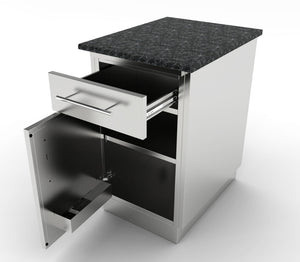 18" Left Swing Door Cabinet w/ Top Drawer & Shelf