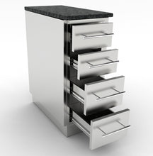 Load image into Gallery viewer, 12&quot; 4 Multi-Drawer Base Cabinet