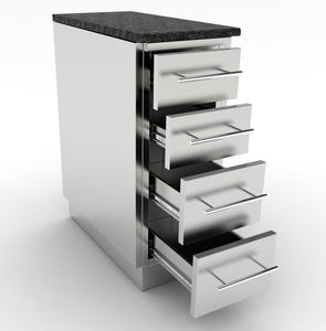 12" 4 Multi-Drawer Base Cabinet