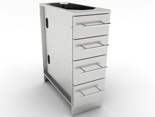 Load image into Gallery viewer, 12&quot; 4 Multi-Drawer Base Cabinet