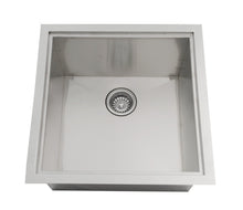 Load image into Gallery viewer, 20&quot; x 12&quot; Over/Under Single Basin Sink w/ Cover &amp; Sink Drains
