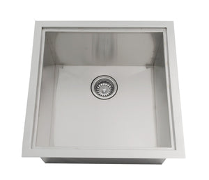 20" x 12" Over/Under Single Basin Sink w/ Cover & Sink Drains