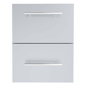 18" Raised Paper Towel Double Drawer Combo