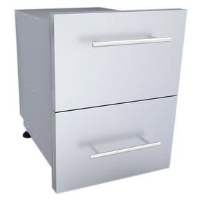 18" Raised Paper Towel Double Drawer Combo