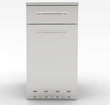 Load image into Gallery viewer, 18&quot; Combo Propane / Trash Drawer Cabinet w/ Top Drawer