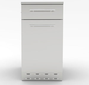 18" Combo Propane / Trash Drawer Cabinet w/ Top Drawer