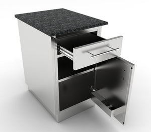 18" Right Swing Door Cabinet w/ Top Drawer & Shelf
