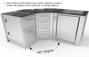 45 Degree Corner Cabinet w/ Utility Access