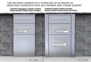 3" End Corner Guard Panel for Right Side of Base Cabinets