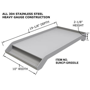 Sunstone 10" Wide Griddle w/ Oil Reservoir