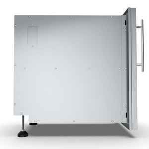 15" Raised Single Door Dry Storage Pantry w/ Shelf & Utility Access