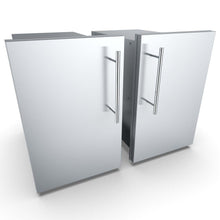 Load image into Gallery viewer, 15&quot; Raised Single Door Dry Storage Pantry w/ Shelf &amp; Utility Access