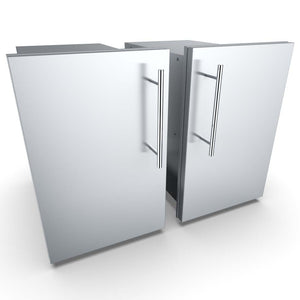 15" Raised Single Door Dry Storage Pantry w/ Shelf & Utility Access