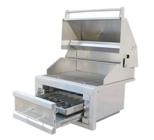 Sunstone 28" Dual Zone 304 Stainless Steel Charcoal Grill