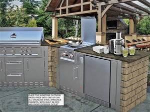 21" Outdoor Rated Refrigerator w/ Enlarged Front Venting Fan & Compressor